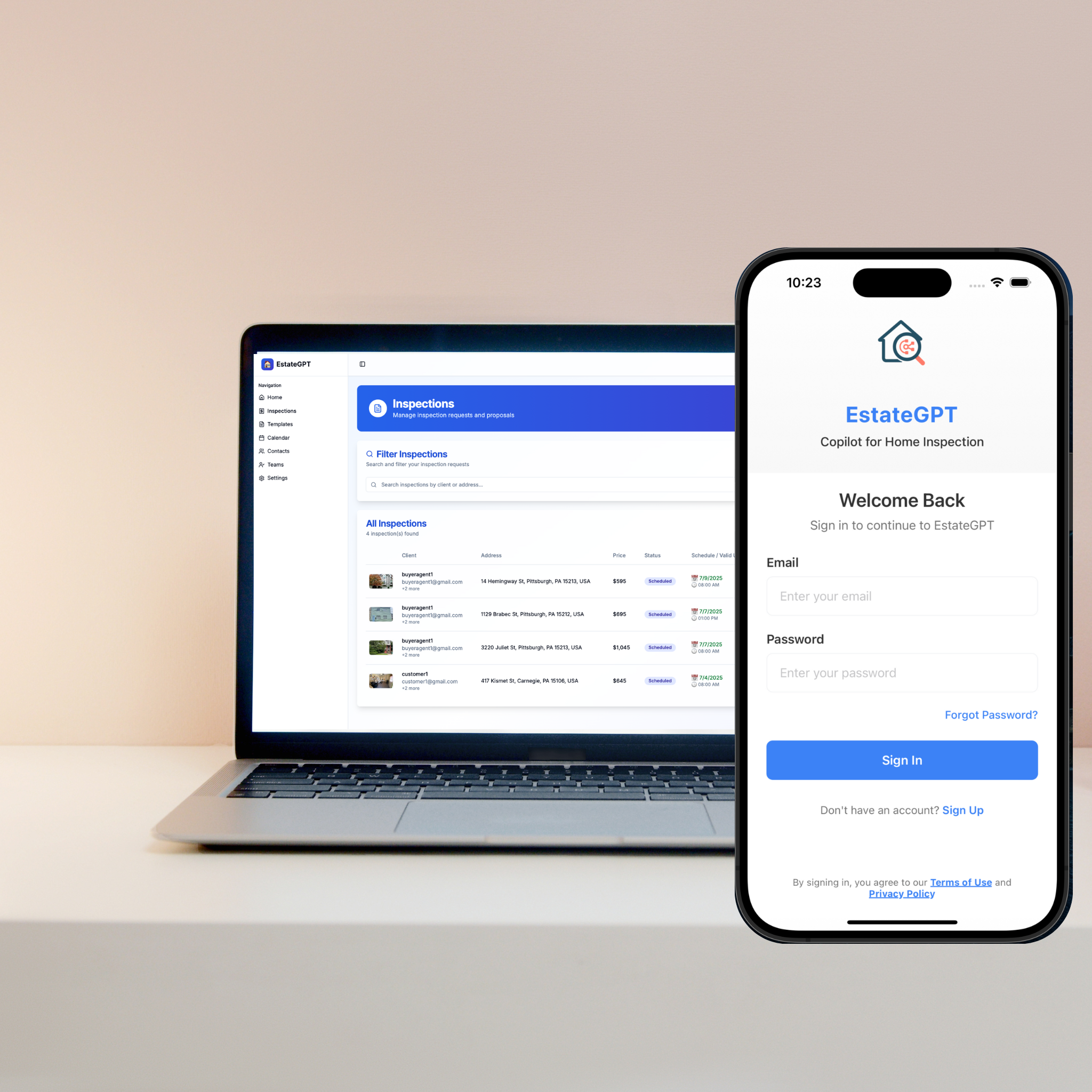 EstateGPT Mobile App Screenshot